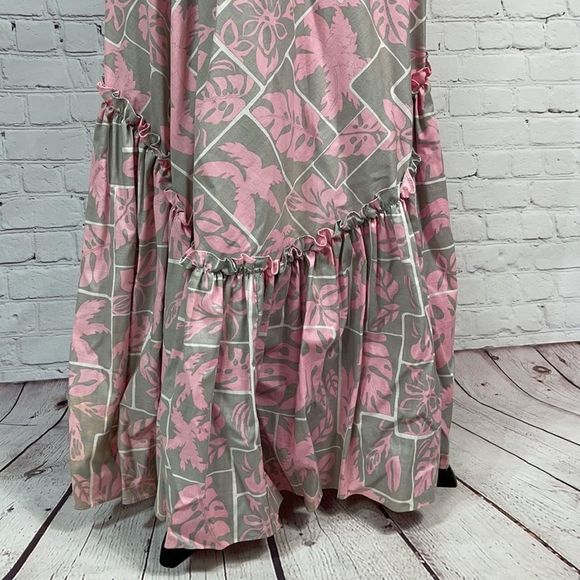 Vintage Hilo Hattie's Hawaiian Duster Aloha Maxi Tiki Dress Size L - Picture 4 of 14